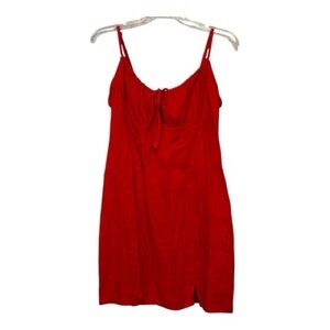 Wild Fable Linen Red Mini Dress